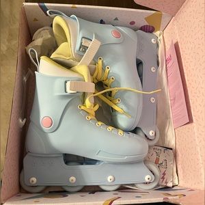 Impala lightspeed in-line skate sky blue and yellow rollerblades